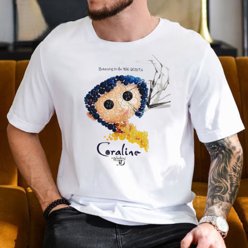 Coraline White T-Shirt Gift For Fan